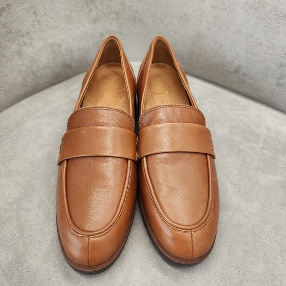 Vionic Dress Loafers 10 Brown Leather Cleo Classic Comfort Arch Support New $160 - Picture 2 of 13